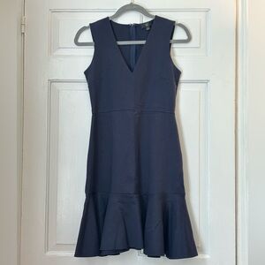 NWOT J. Crew 365 Navy V Neck Lyocell Mini Dress, size 4